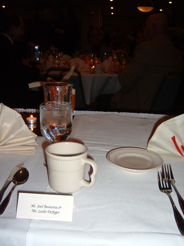 Our table at the reception