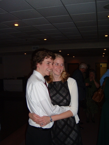 Phil & Laura hugging
