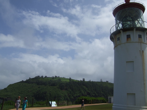 Lighthouse and hills