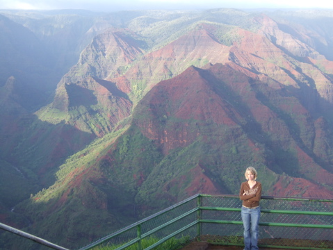 Leslie at the viewpoint