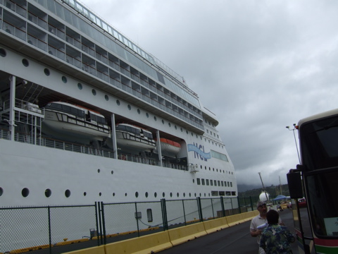 The ship in port at Kauai