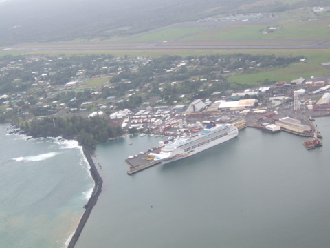 The ship, from the air, 2