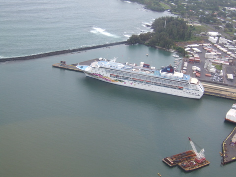 The ship, from the air, 3