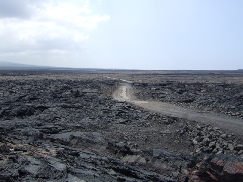 Road in the lava