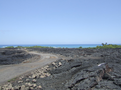 Beach at the end of the lava