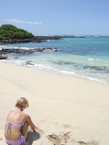 Leslie on the beach