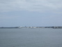The ship, off in the distance