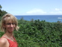 Leslie overlooking the ocean